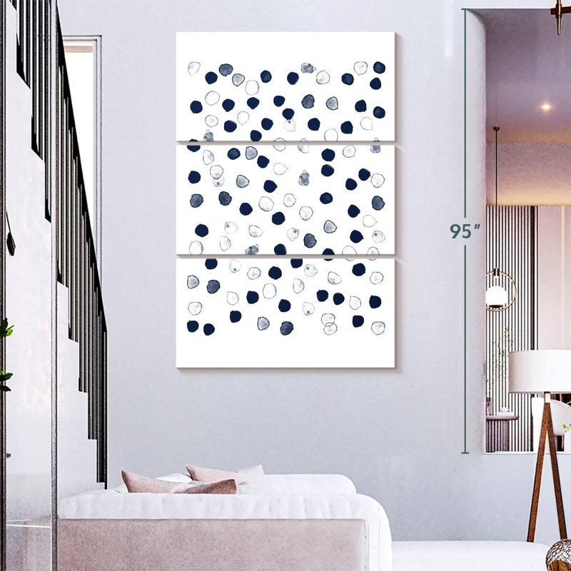 Aquarelle bleu marine Avery, H 74 po x l 48 po