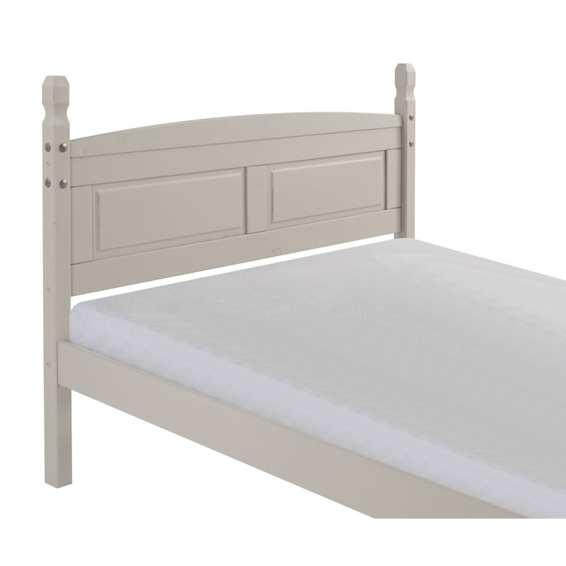 Bridewell Solid Wood Bed, Grey, Double (4'6)
