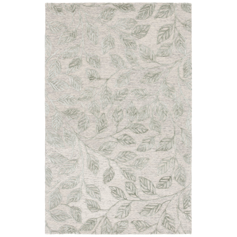 Tapis vert en laine et viscose touffetés à la main Soho 179, Tapis de couloir 2 pi 3 po x 8 pi