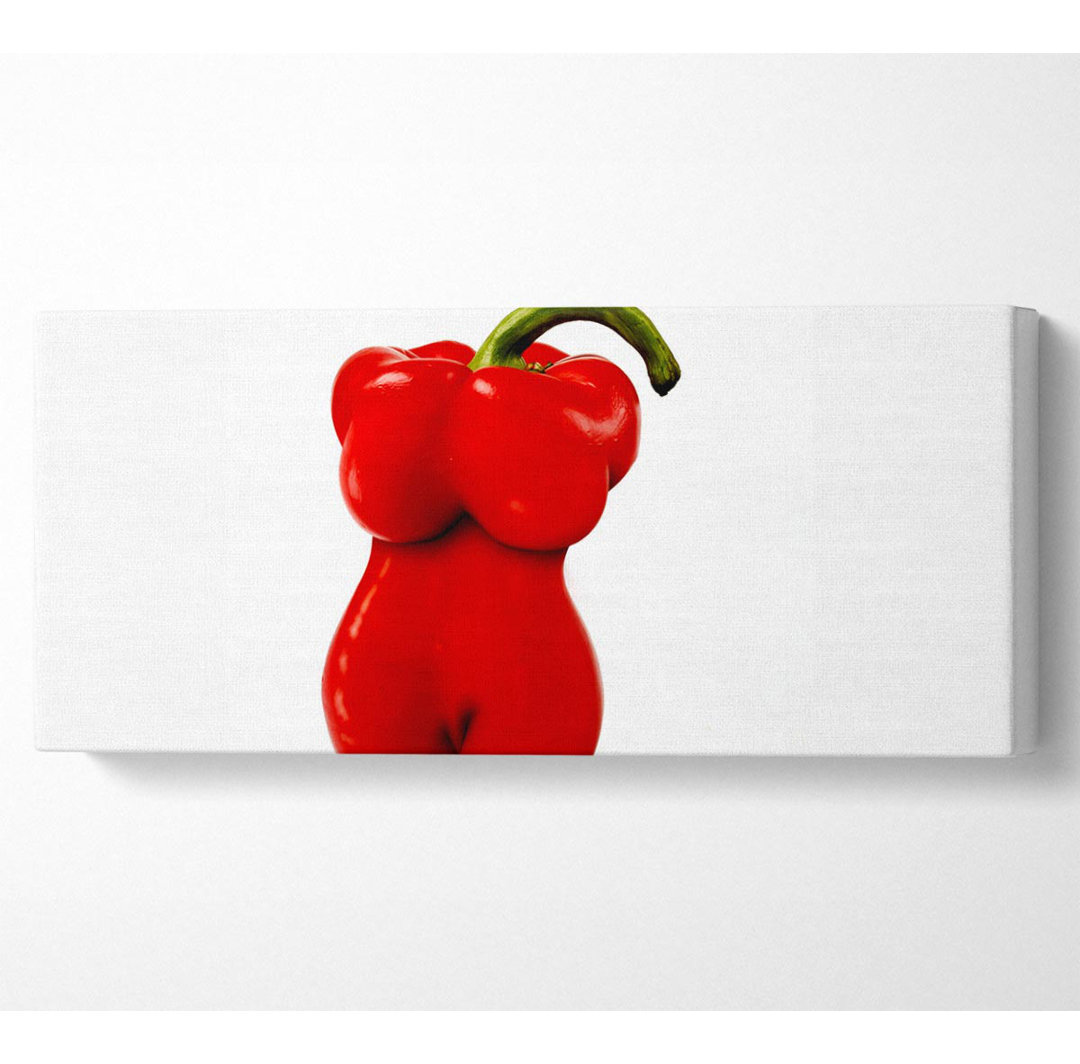 Red Hot Pepper - Panorama-Kunstdrucke auf Leinwand - Wrapped Canvas