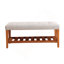 Banc en tissu et finition chêne Charla-1411814745