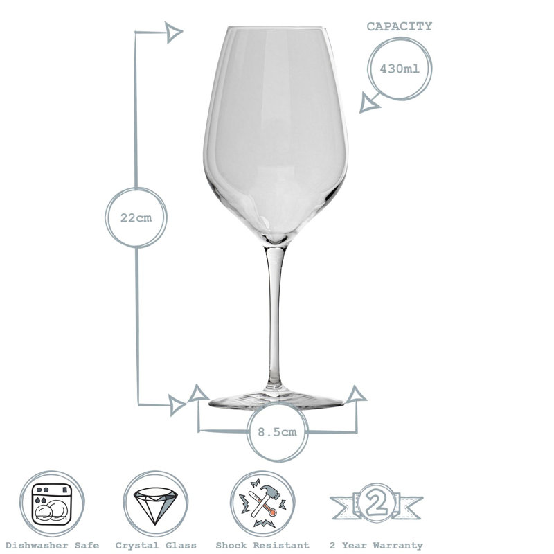 Inalto Tre Sensi Red Wine Glasses, 24, 430ml