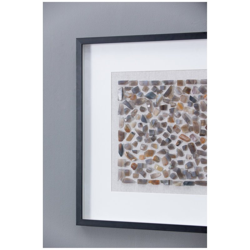 23.6X23.6" Shokha Agate Shadow Box Wall Décor
