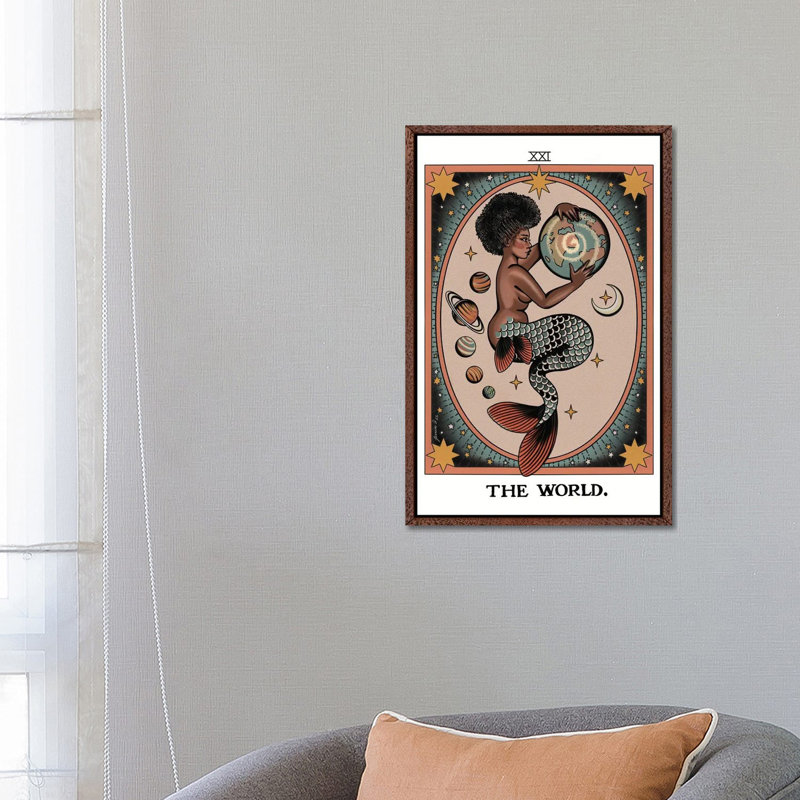 The World by Jessica O. - Gallery-Wrapped Canvas Giclée on Canvas, 66.04 cm H x 45.72 cm W, Classic Wood Floater Framed
