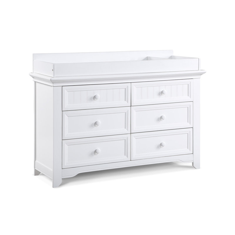 Commode à six tiroirs, Blanc