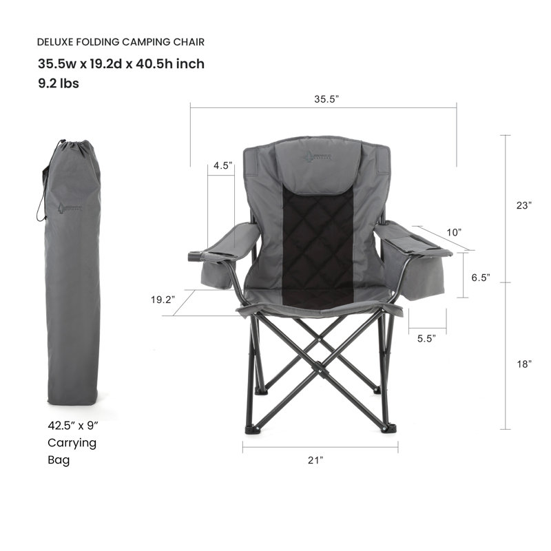 Folding Camping Chair, Gray