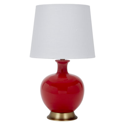 Candy Red Ceramic Table Lamp