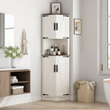 68"H Accent Cabinet, Corner Cabinet With Adjustable And Removable Shelves