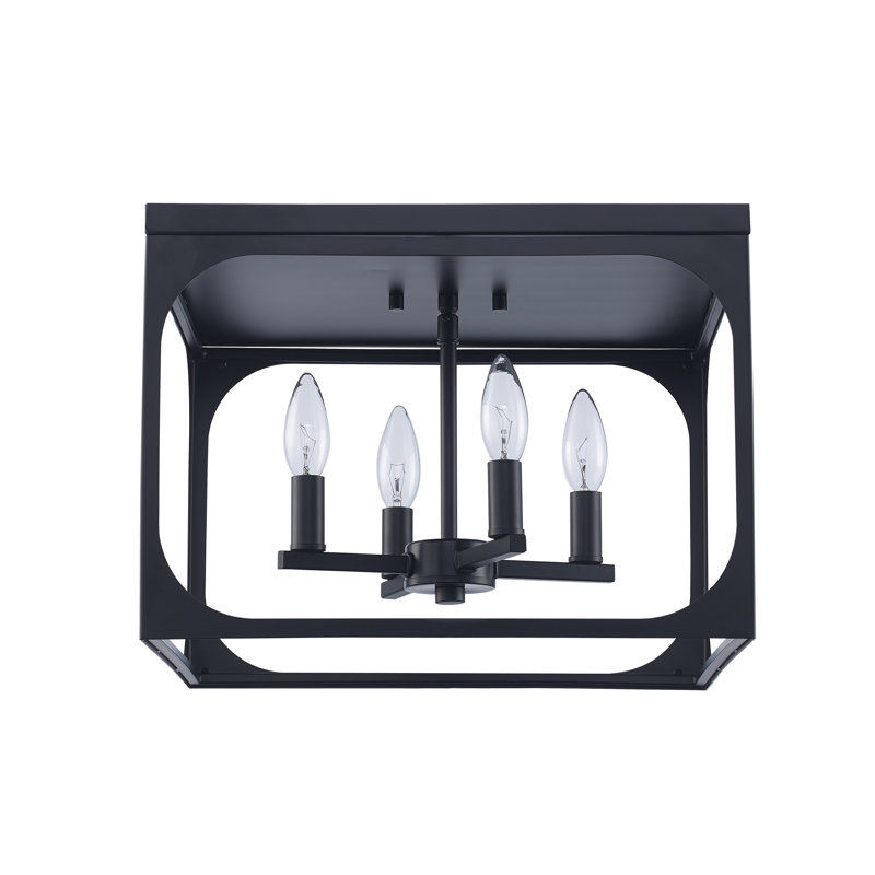 Plafonnier encastré 4 lumières Ruby Ridge, Noir