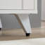 Buffet blanc de salle à manger avec 3 portes et tablettes amovibles pour le rangement des portes d'armoires décoratives modernes, en nuance