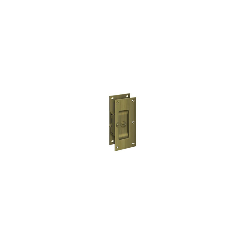 Pocket Door Hardware, Antique Brass