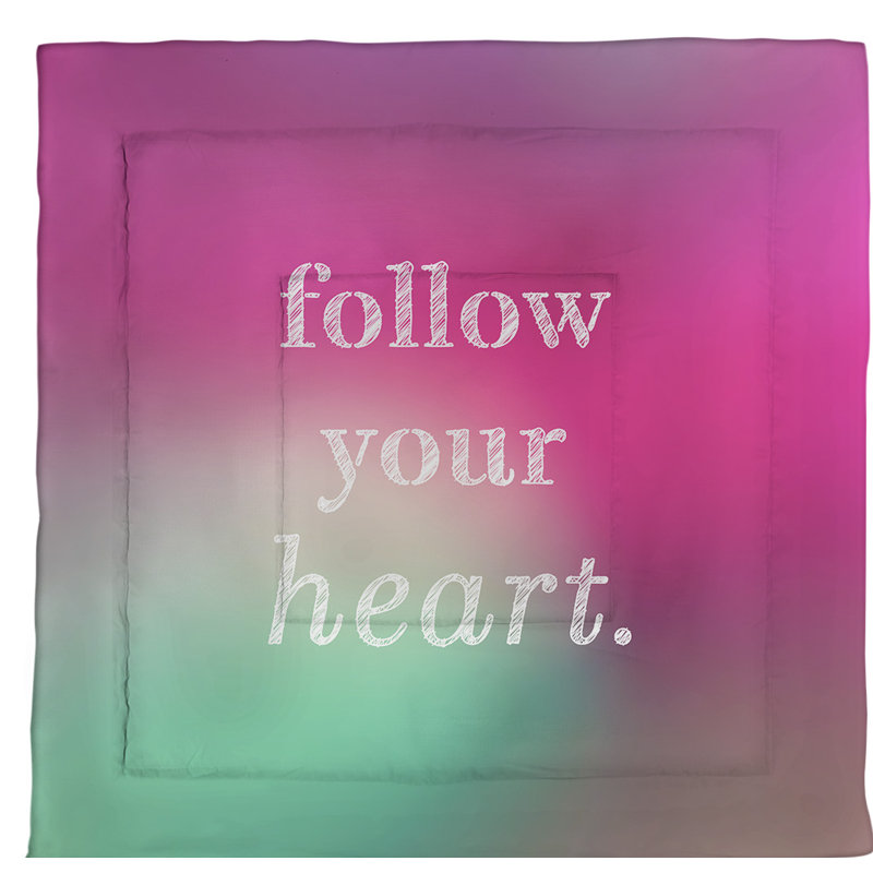 Polyester Comforter, Queen Comforter, Fuchsia/Green