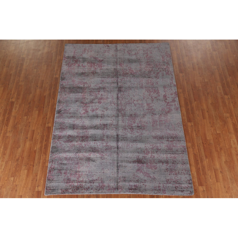 Modern Wool Abstract Living Room Rug 7x10