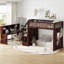 Lit mezzanine simple avec bureau mobile et tablette de rangement-1266073176-1266073179