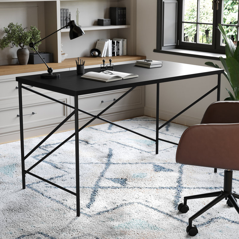 Bureau parsons à grain de bois avec structure en X Martha Stewart Maddox