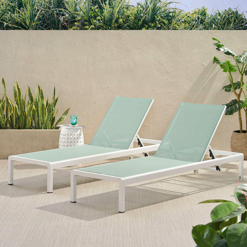 CAPE CORAL KD CHAISE LUNGE BLANC (MP2), Vert, Blanc, 2