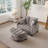 51'' Chenille Upholstered Two-seater Sofa, Ottoman With Storage-859373461