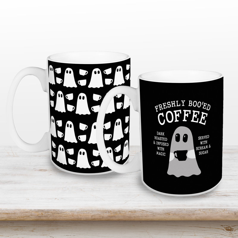 Coffee Ghost Pattern Mug, 2