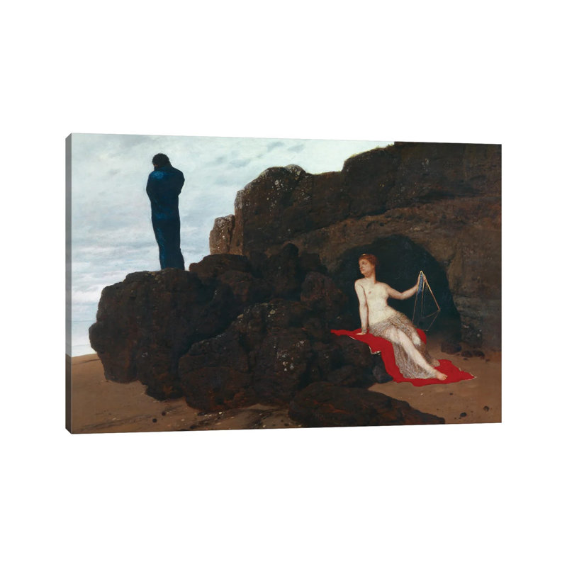 Ulysse et Calypso - ABQ85, H 40 po x l 60 po, Toile tendue, Ne s’applique pas