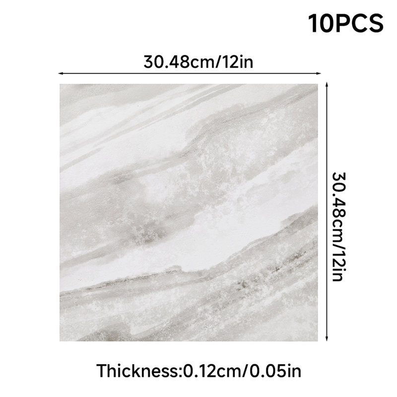 10Pcs Self-adhesive PVC Flooring Tile Set