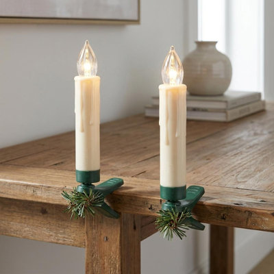Ensemble de bougies de Noël sans flamme blanc cassé Twentyfour