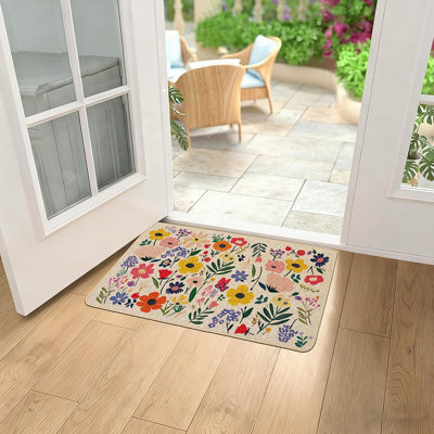 Paillasson Spring Summer Floral Welcome - multicolore
