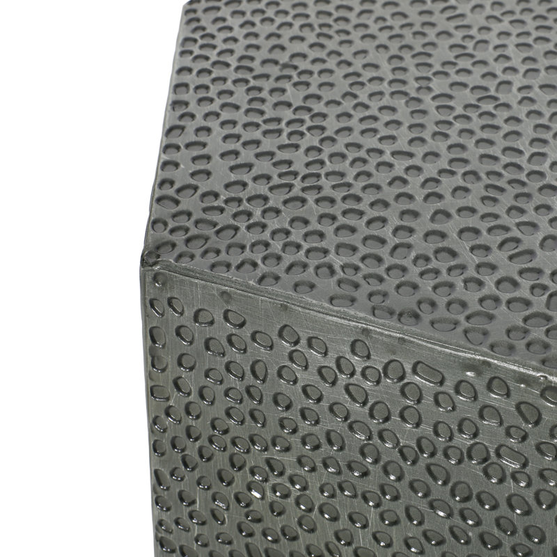 METAL HAMMERED END TABLE
