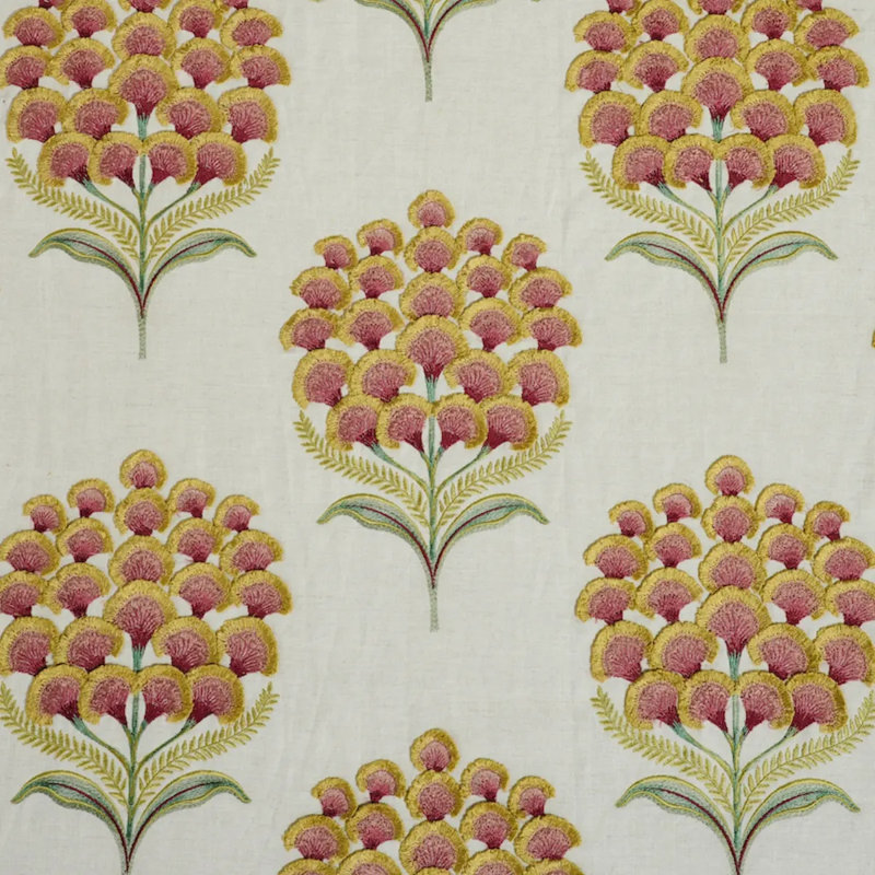 Aurelia Embroidery Fabric, Brown/ Neutral