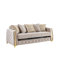 Moderne taupe 3 salon avec chaise rembourrée de mousse et coussins de dossier serrés