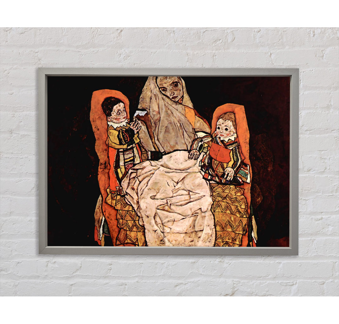 Schiele Parent With Two Children The Mother - Single Picture Frame Kunstdrucke auf Leinwand