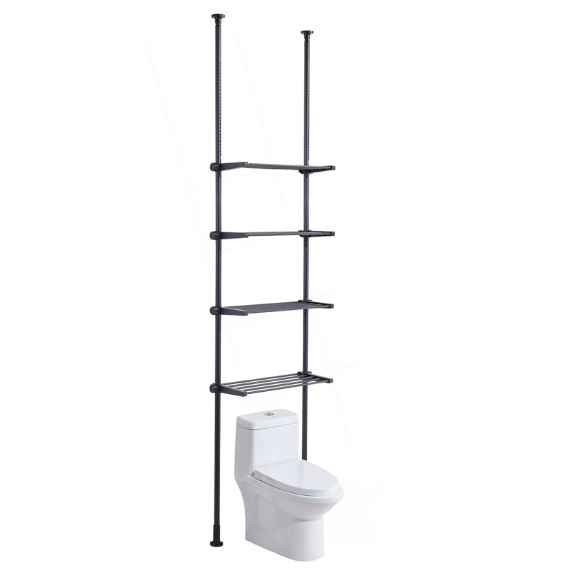 Étagère de salle de bain à 4 niveaux au-dessus de la toilette