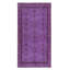 Tapis mauve 3,7 x 6,8 pi à motif floral pour intérieurs modernes noué à la main en Turquie