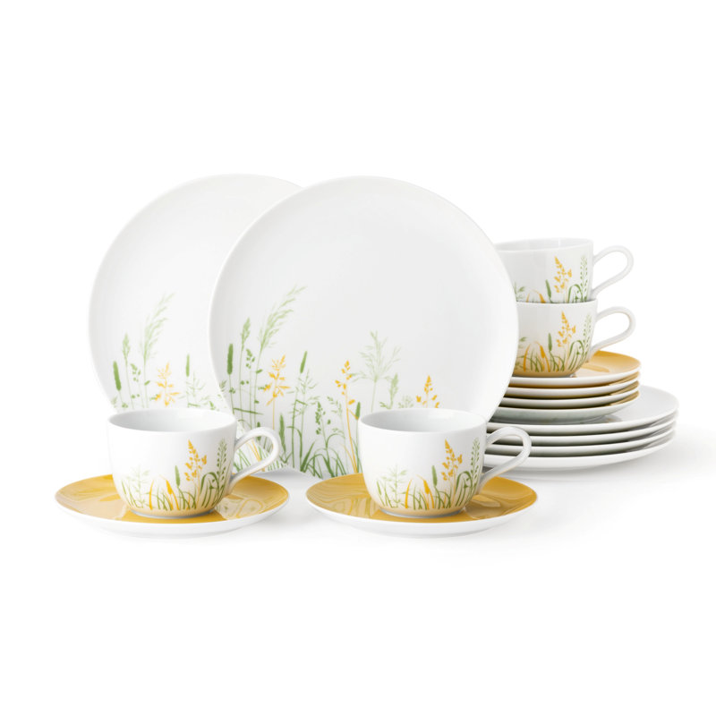 18 Piece Porcelain Dinnerware Set - Service for 6