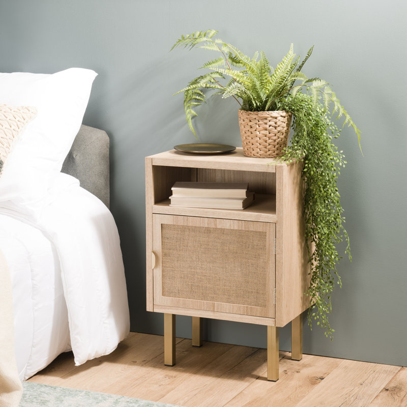 Talulah 45cm W Solid + Manufactured Wood Bedside Table