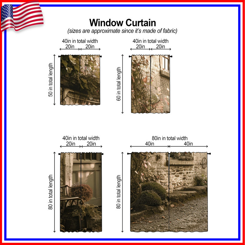 Rideaux de fenêtre Cottage obscurcissant et obscurcissant - 2 panneaux, 20 po x 50 po - 2 panneaux, Sheer