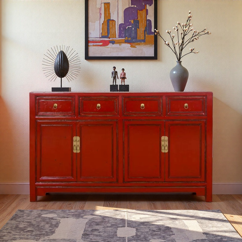 Classical Simple Sideboard, Red