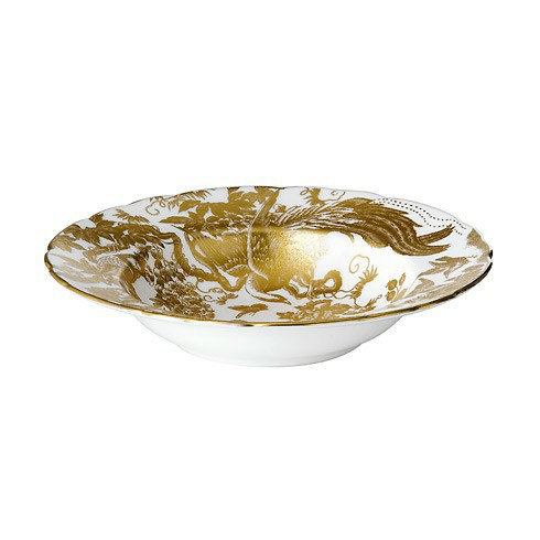 Aves Handmade Bone China Cereal Bowl, Gold