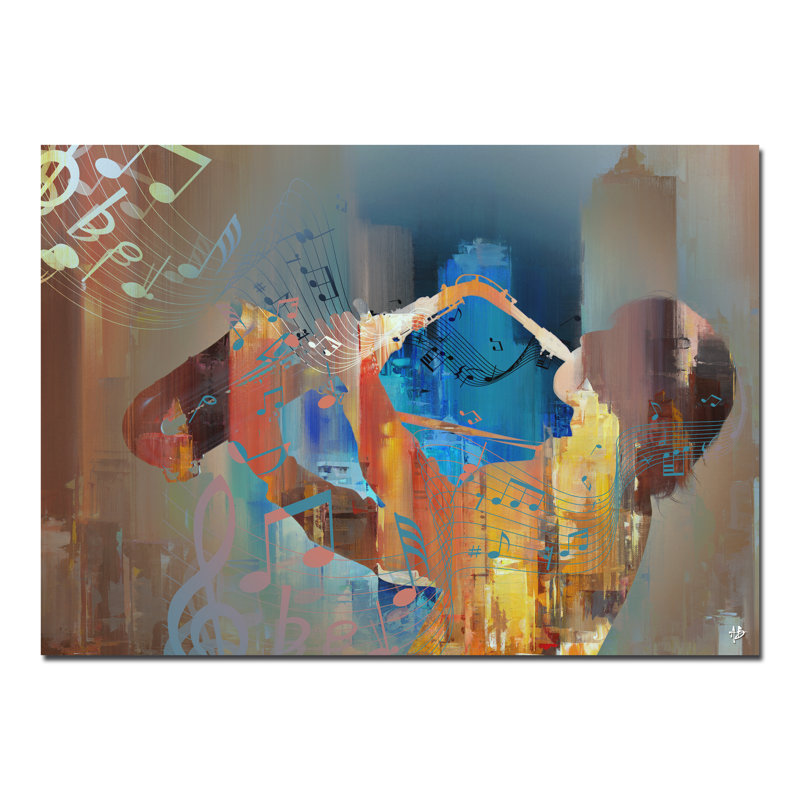 « the color of jazz v », reproduction d’impression sur toile enveloppée sur toile