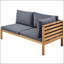 Ensemble de canapé d'extérieur à structure en bois avec coussins beiges Design exotique avec accessoires en métal robuste-1698164515