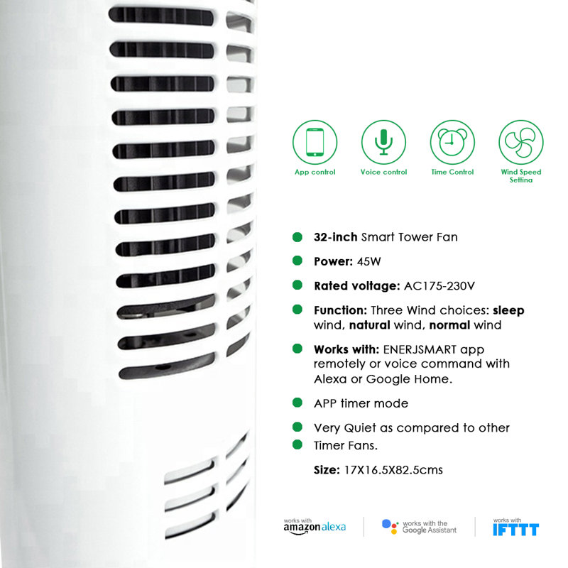 Aliceann 81cm Oscillating Tower Fan