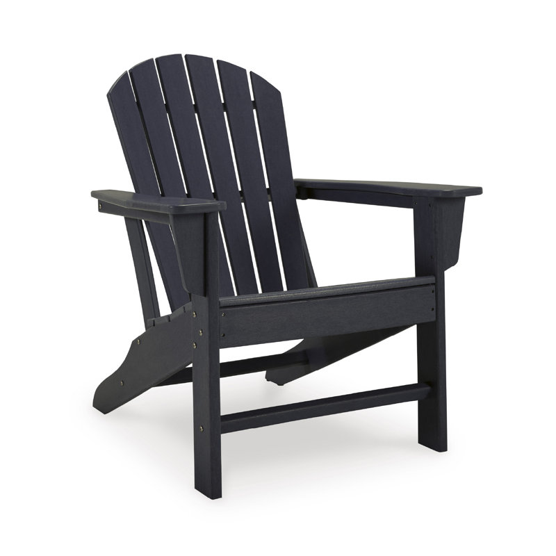 Chaise Adirondack pliante Emory, Noir, noir, noir, noir
