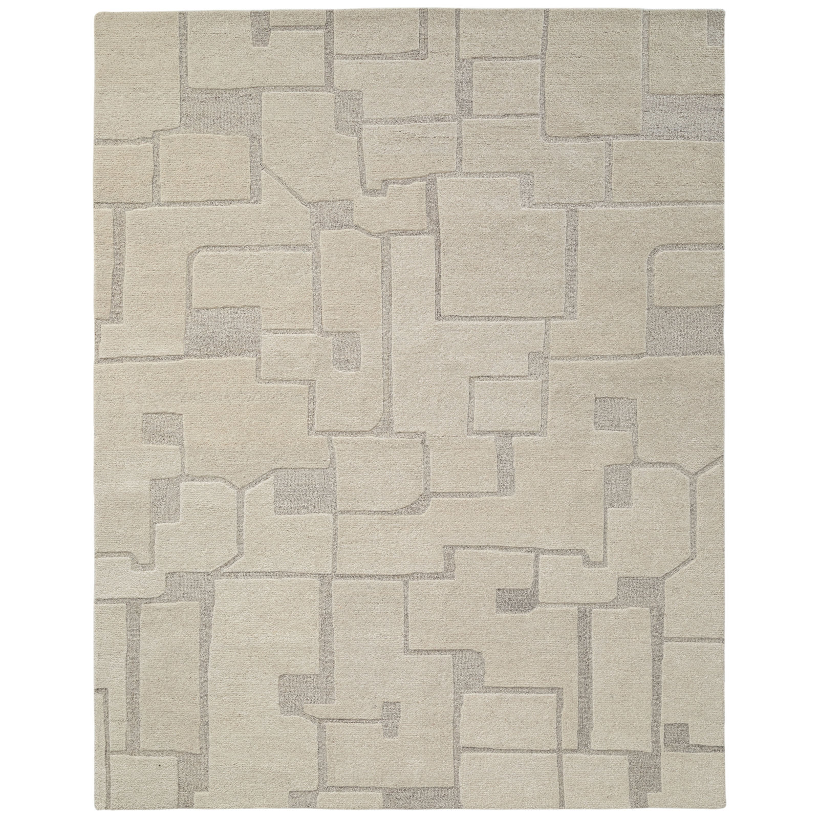 Lira Hand-Tufted Abstract Wool Rug, Rectangle 3' x 5'