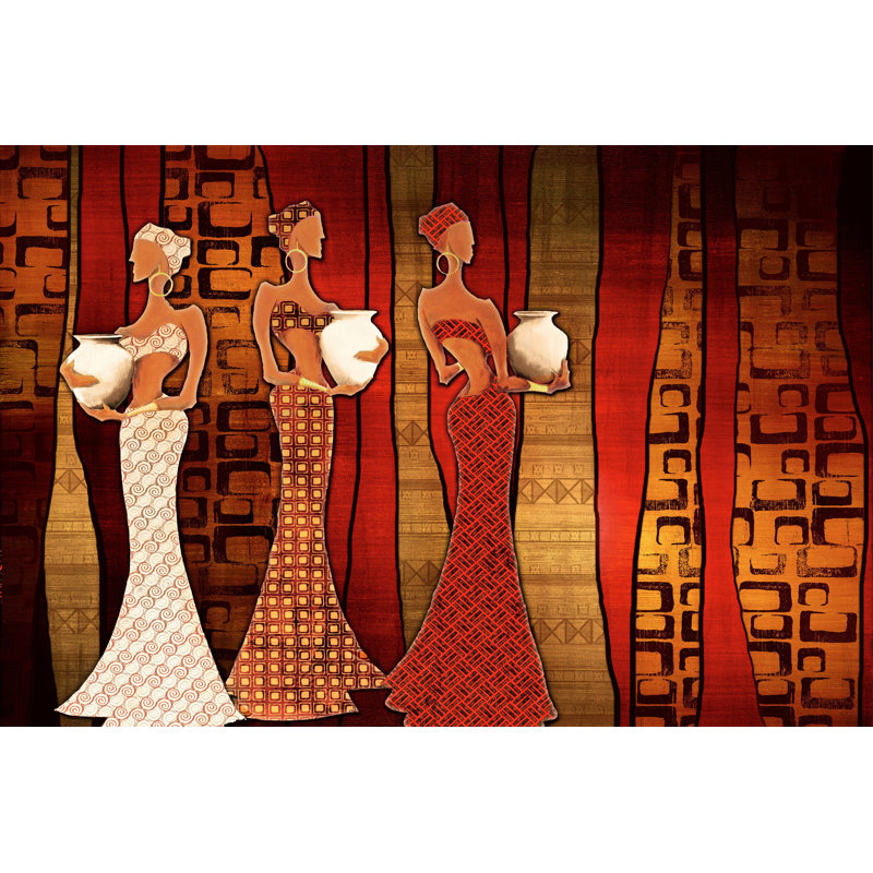 Pottery Women Adjusted - Wrapped Canvas Print, 61cm H x 91cm W x 3.8cm D