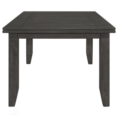6-Piece Rectangular Dining Set With Dark Grey Finish And Soft Padded Seating For Comfortable And Stylish Dining