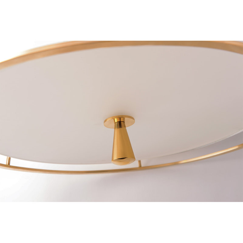 Plafonnier encastré 2 lumières 14,25 po Jace, Laiton vieilli