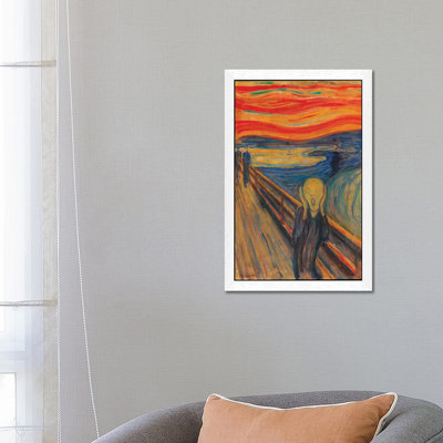 The Scream, 1893 (Oil, Tempera & Pastel On Cardboard) by Edvard Munch - 1 Piece Floater Frame Painting on Canvas