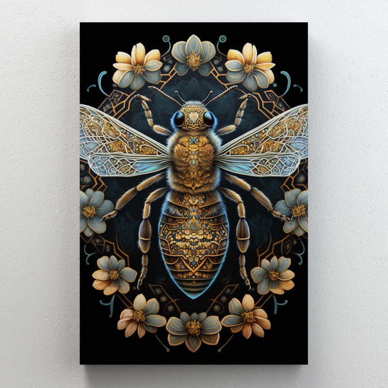 «Daisies And Bee», impression sur toile tendue, H 14 po x l 11 po x P 1,25 po
