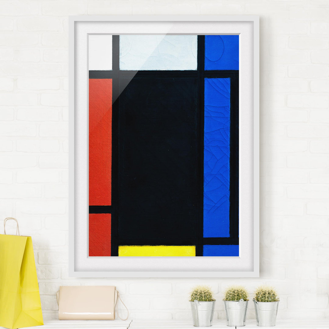 Gerahmter Kunstdruck Tableau No. 1 von Piet Mondrian