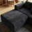 Black Corduroy Cloud Modular Sectional Sofa, Deep Seat Soft Frame Design, Configurable L and U Shape, No Assembly Required with 2 Ottomans for Living Room-929932416