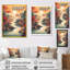 Intense Sunset Over Mountains III, reproduction d'art sur toile encadrée-88538700-88538704